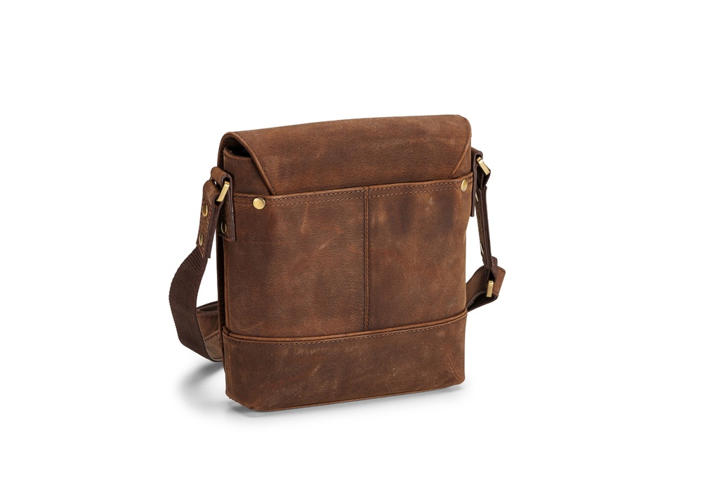 MINI JASPER | braun | gold | Glattleder