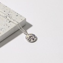Hartgut Buntbeton - Anhänger 13mm und Kette - Silberfassung - Muschelbeton - Miesmuschel