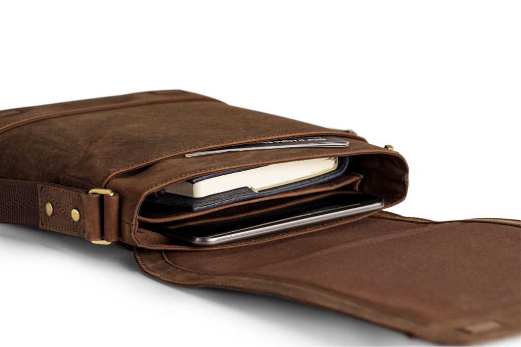 MIDI JASPER | braun | gold | Glattleder