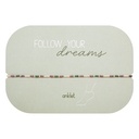 HCA - elastisches Fußkettchen - Follow your dreams - Lila/grün