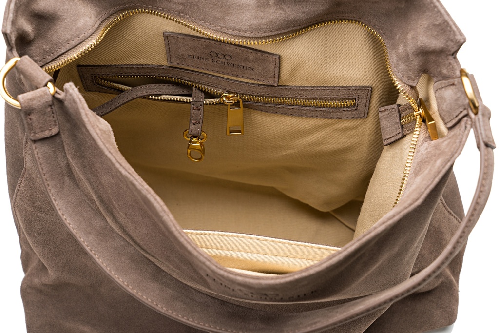BRIT | mandel | gold | Wildleder