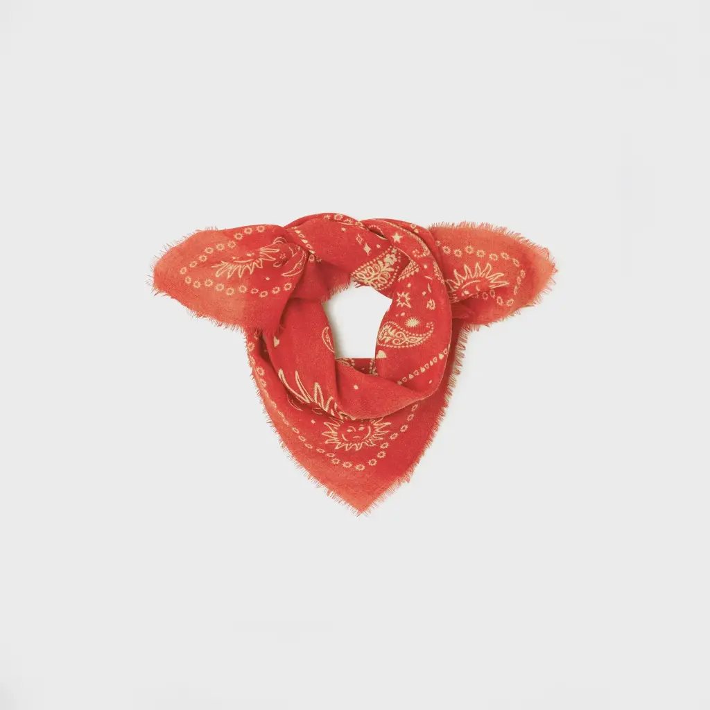 Billybelt - Petit Foulard Alice - kleines Tuch aus 100% Baumwolle - Rouge