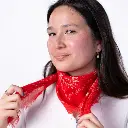 Billybelt - Petit Foulard Alice - kleines Tuch aus 100% Baumwolle - Rouge