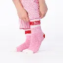 Billybelt - Tennissocken rosa rot weiß gestreift - Gr. 37-40