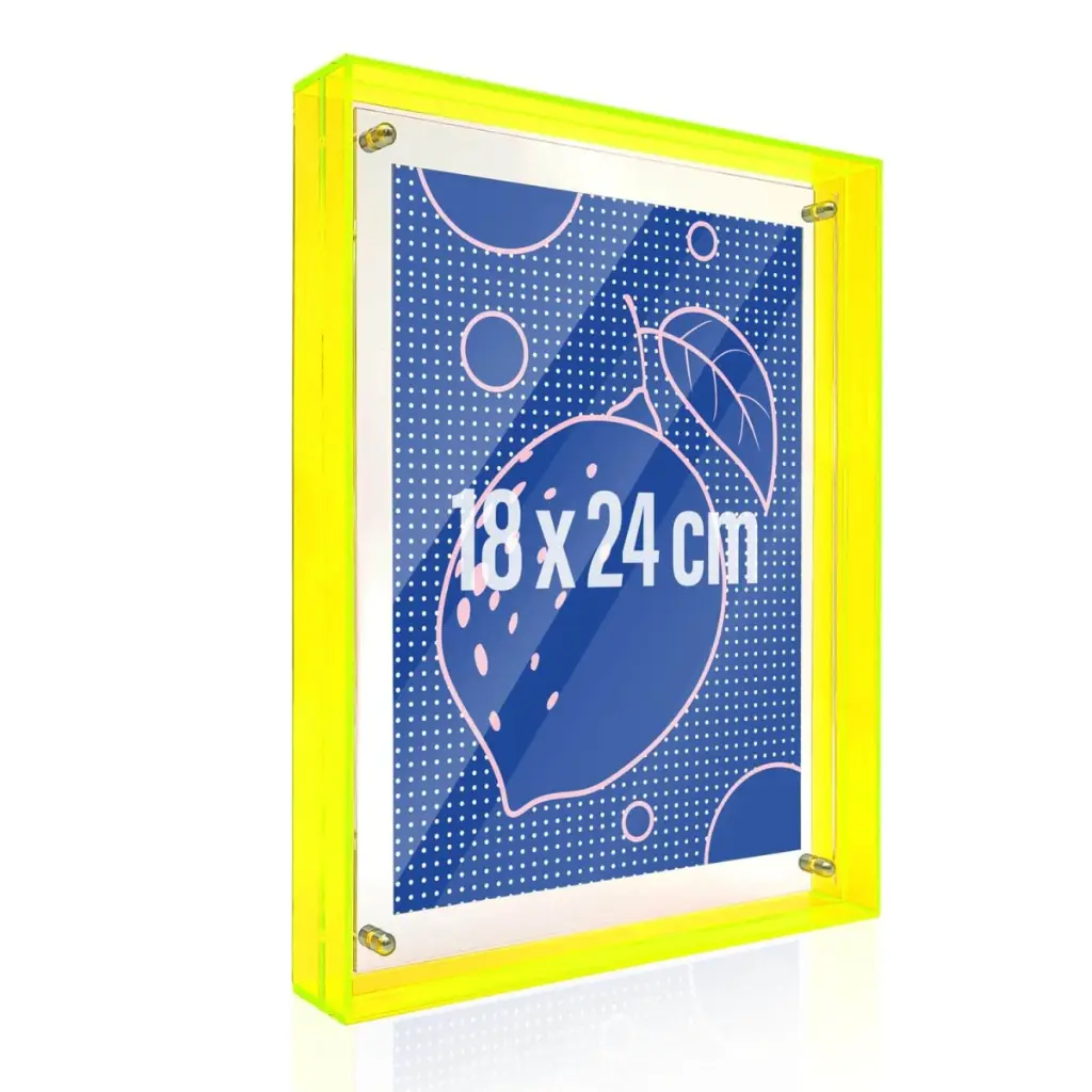 Mea Living - Neon Bilderrahmen Acryl 18x24 cm gelb