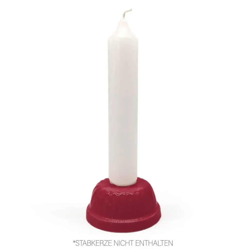 Mea Livng - Kerzenständer Gugelhupf pink, 7,5cm, Kerzenhalter