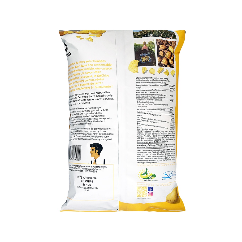 So Chips - Parmesan Chips, 125 g