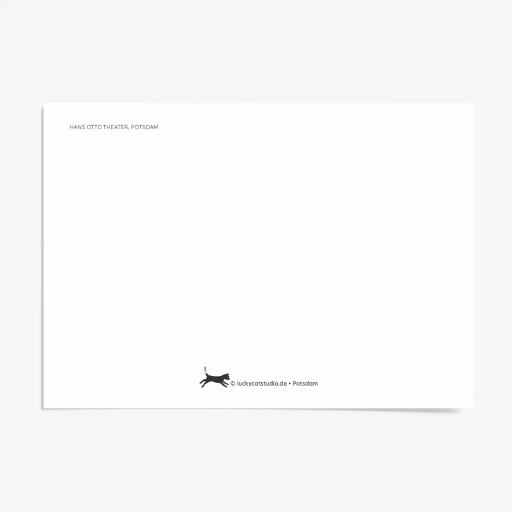 Luckycatstudio - Postkarte - Hans-Otto-Theater, Potsdam