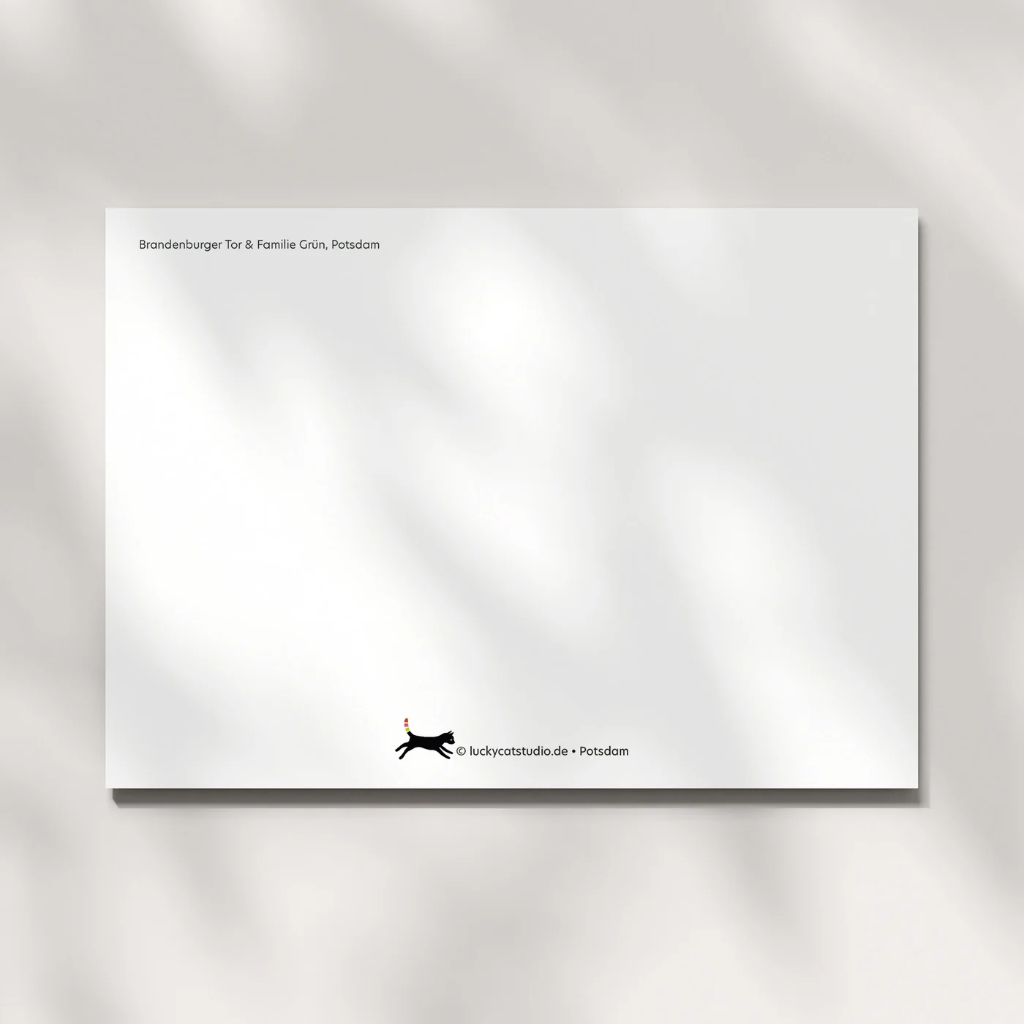 Luckycatstudio - Postkarte - Brandenburger Tor, Potsdam