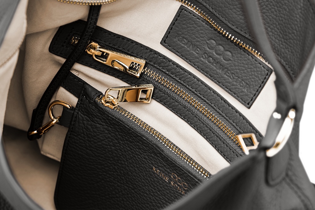 BRIT+ | schwarz | gold | genarbt