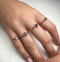 Charmins - R1687 - Gold Ring Ellipse Lilac Cristal