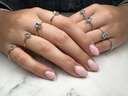 Charmins - R1689 - Gold Ring Ellipse Lightblue Cristal