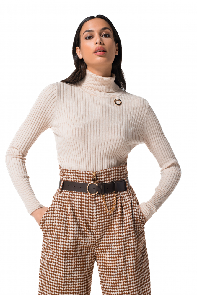 Caroline Biss - FITTED RIBBED TRICOT SWEATER - 4265-92