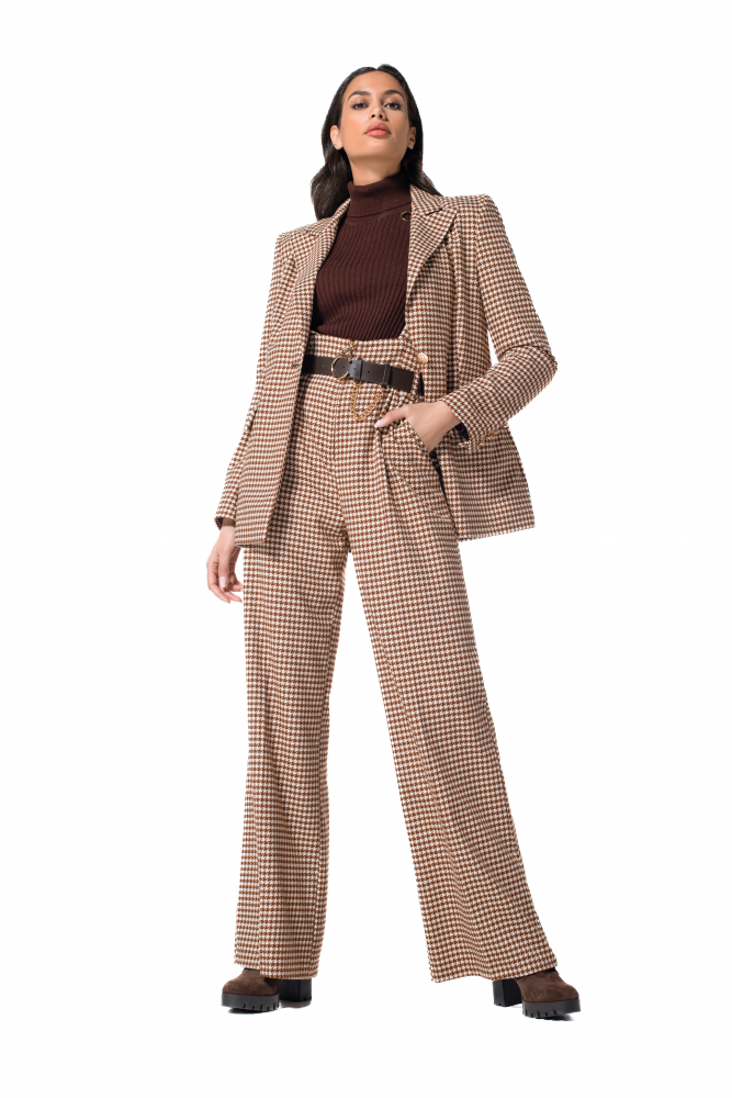Caroline Biss - LIGHT STRETCH PANTS, BRACES, WIDE LEG - 4538-49
