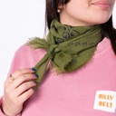 Billybelt - Petit Foulard Sasha - kleines Tuch aus 100% Wolle - Khaki