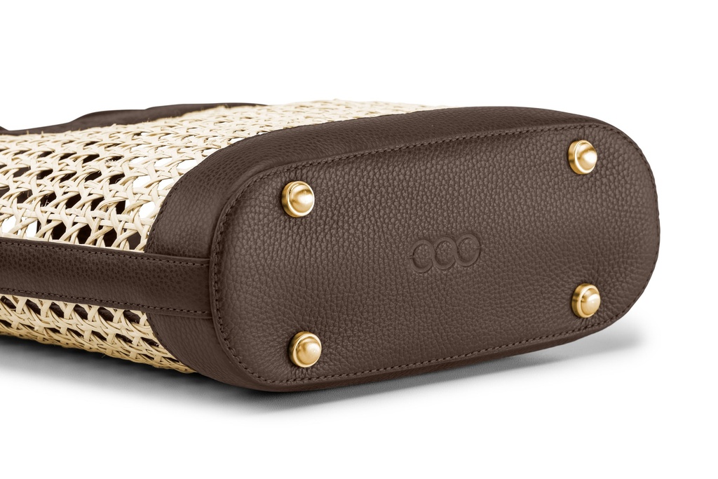 CLEO | dunkelbraun | gold | genarbt