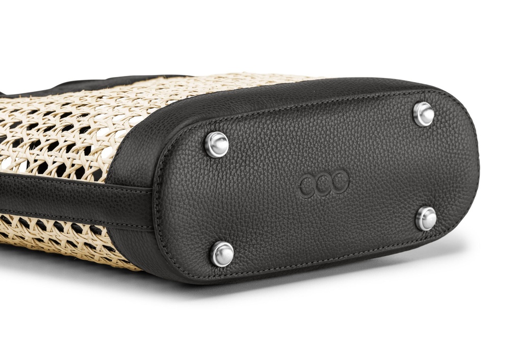 CLEO | schwarz | silber | genarbt