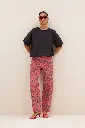 By Bar - Lew Red Cheetah Pants - 1303 Red Cheetah print