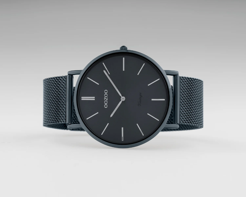 Oozoo Timepieces - Armbanduhr - Vintage Series Unisex Edelstahl-Mesh-Armband night blue