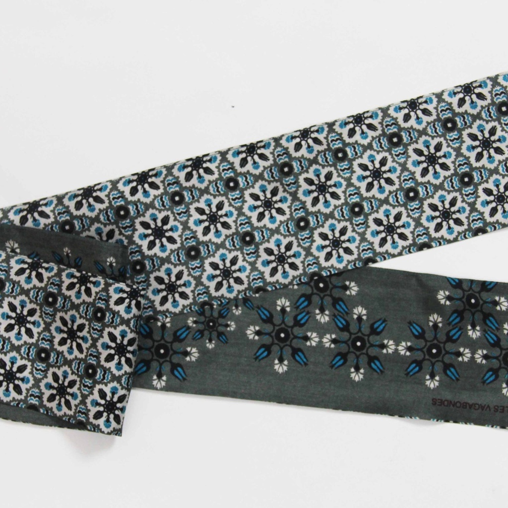 Les Belles Vagabondes - Seidenschal Bandeau Marrakech kaki