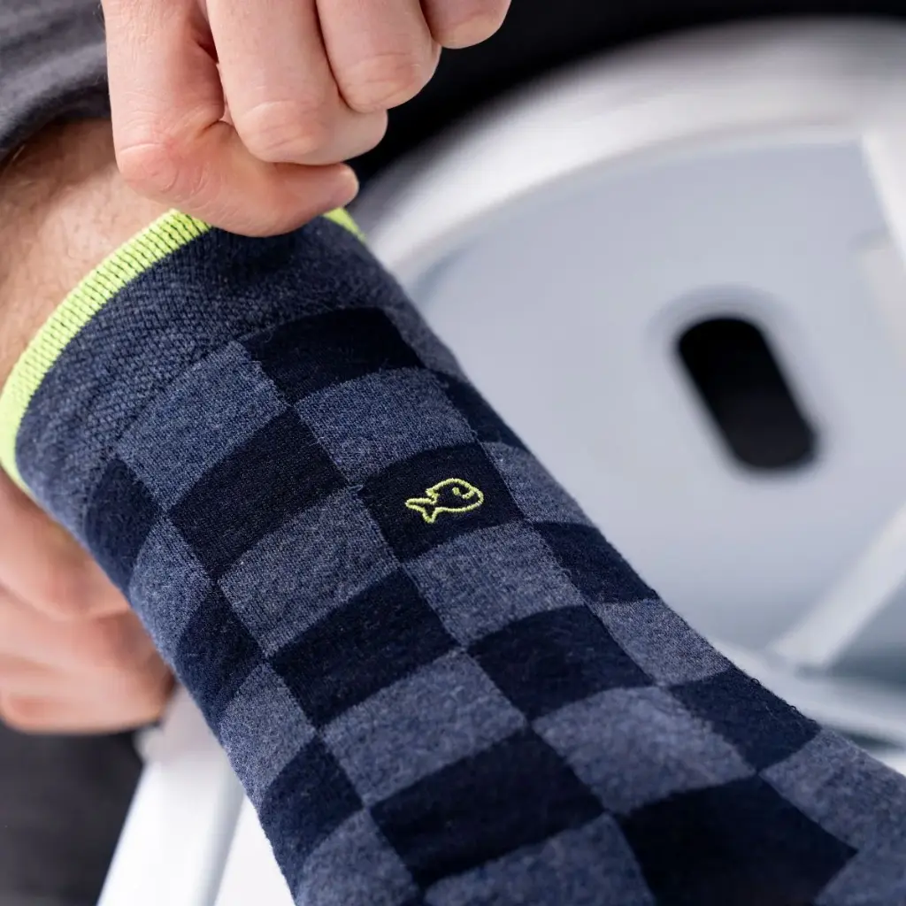 Billybelt - Baumwollsocken kariert - dunkelgrau schwarz