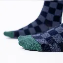 Billybelt - Baumwollsocken kariert - dunkelgrau schwarz