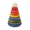 Wooden Story - Montessori Spielzeugstapler Rainbow stapelbar
