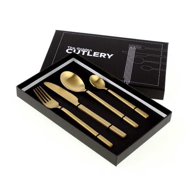 Werner Voss - S/4 tlg. Besteck Golden Cutlery, gold matt, Edelstahl 18/10