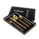 Werner Voss - S/4 tlg. Besteck Golden Cutlery, gold matt, Edelstahl 18/10