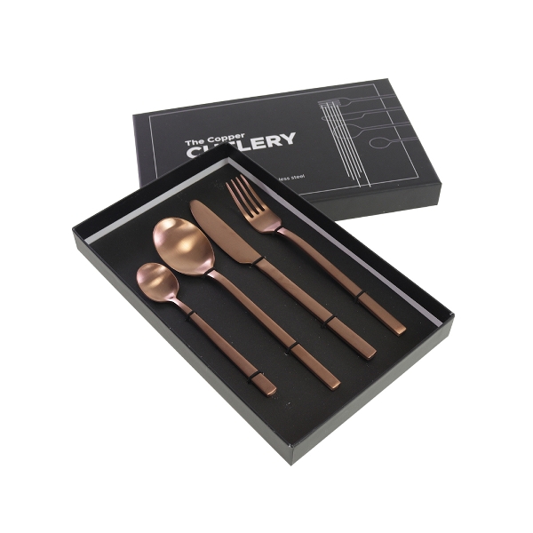 Werner Voss - S/4 tlg. Besteck Copper Cutlery, kupfer matt, Edelstahl 18/1