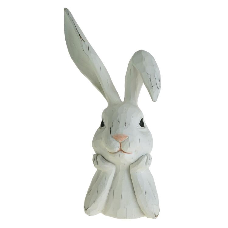 Werner Voss - Hase Dreamy, weiß, Polyresin, 21,5x14,5x40 cm