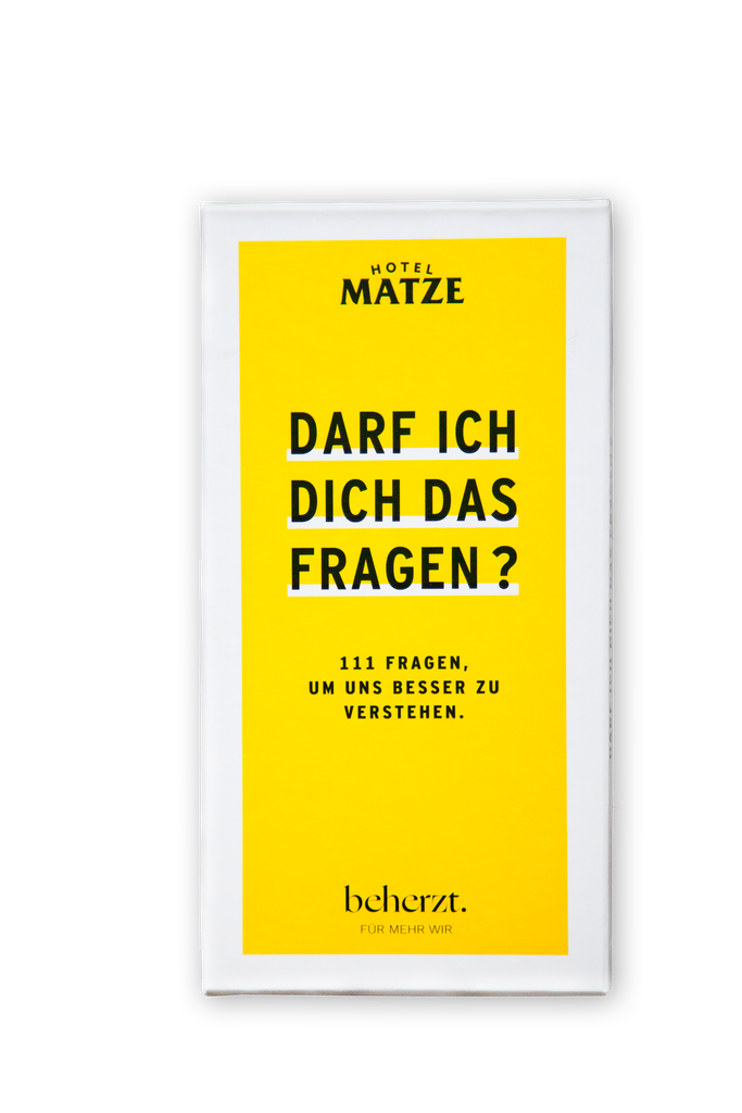 Beherzt - DARF ICH DICH DAS FRAGEN - Kommunikationsspiel / Kartenspiel (Beherzt x Hotel Matze)
