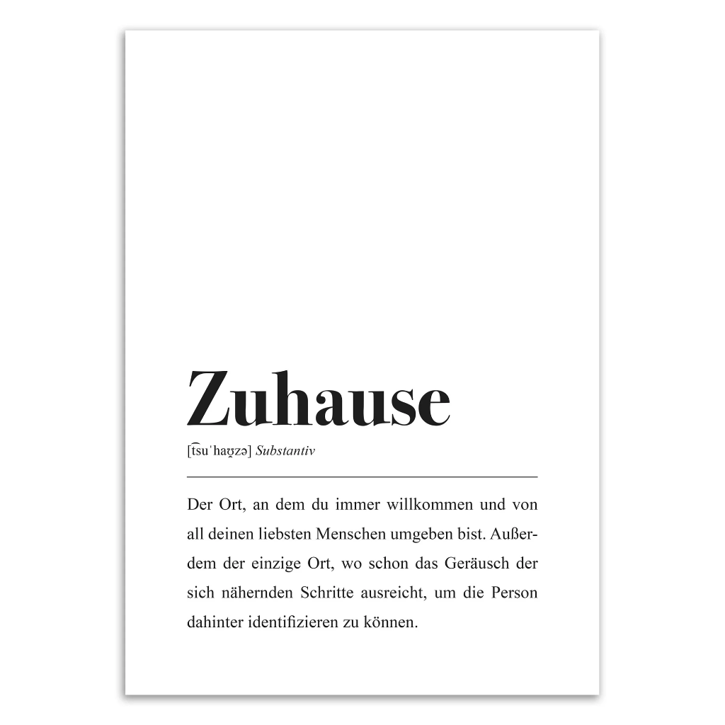 Aemmi - Zuhause A4 - ohne  Rahmen