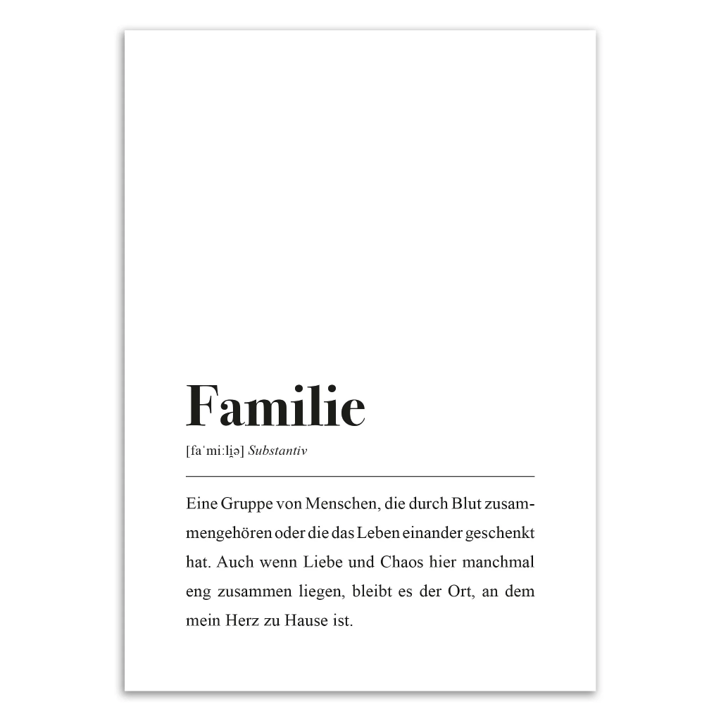 Aemmi - Familie A4 - ohne  Rahmen