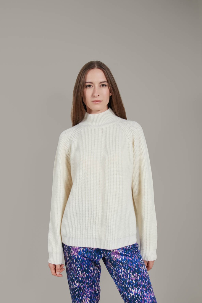 Corel - Kayla turtle pullover sweat - 04 / ivory