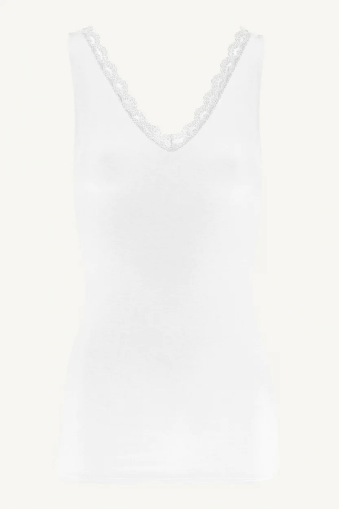 By Bar - Lace Singlet - 010 Off White
