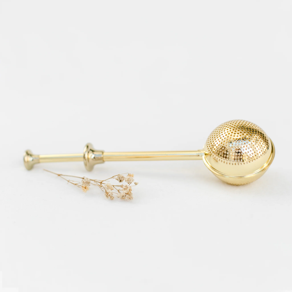 Bake Affair - Teedrücker Teezange Sieb gold