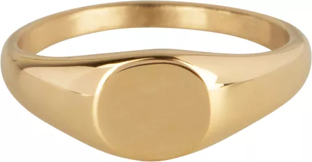 Charmins Ring - R978 - Signet Ring Petite Round gold
