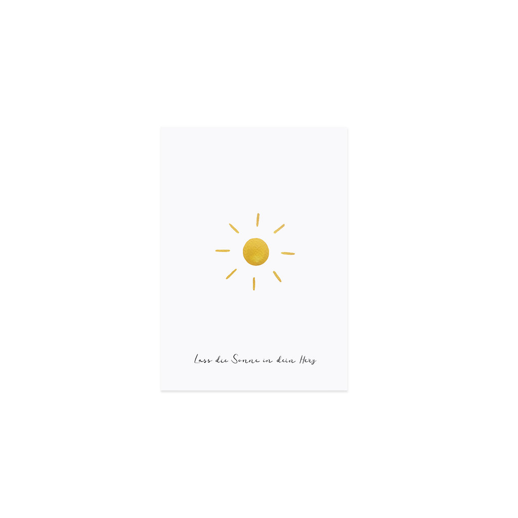 Eulenschnitt - Postkarte - Lass die Sonne in dein Herz