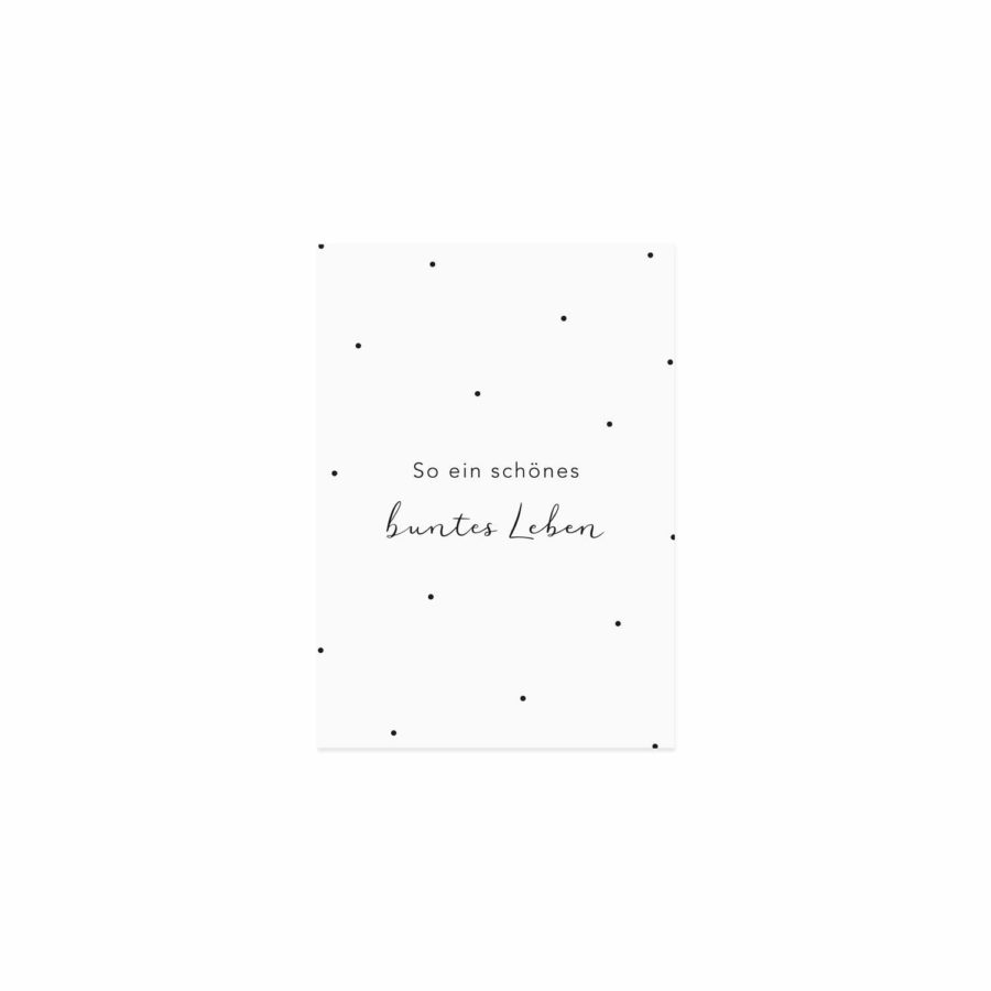 Eulenschnitt - Postkarte - So ein schönes buntes Leben
