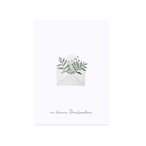 Eulenschnitt - Postkarte - Briefumschlag ein kleines Dankeschön