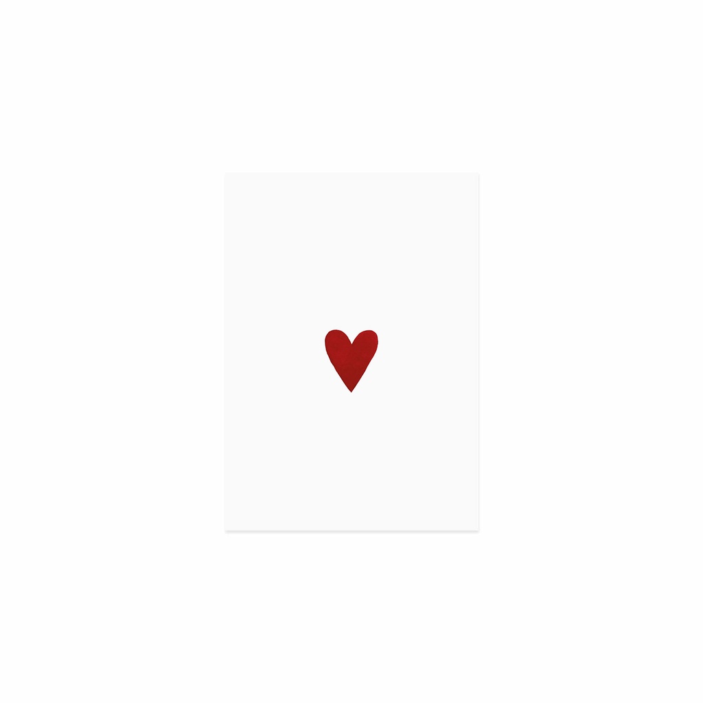 Eulenschnitt - Postkarte - Herz rot