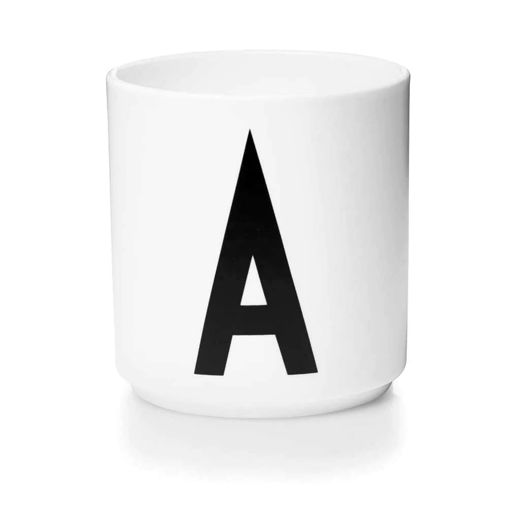 Design Letters - Personal Porcelain cup white A-Z