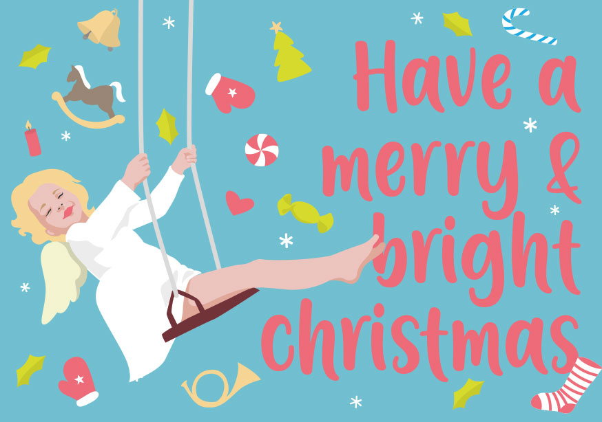 Nobis Design - Postkarte - crissXcross - Have a merry & bright christmas