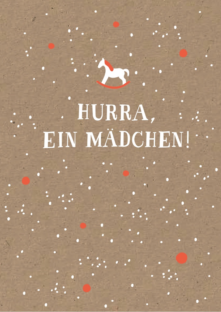 Nobis Design - Postkarte - Designfräulein - Hurra, ein Mädchen