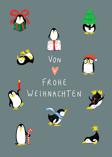 Nobis Design - Postkarte - Tabea Güttner - Pinguine
