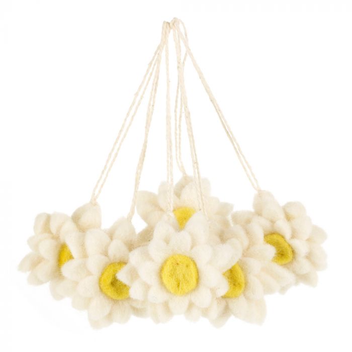 Felt so good - Handgefertigter Filz Daisies Bag of 6