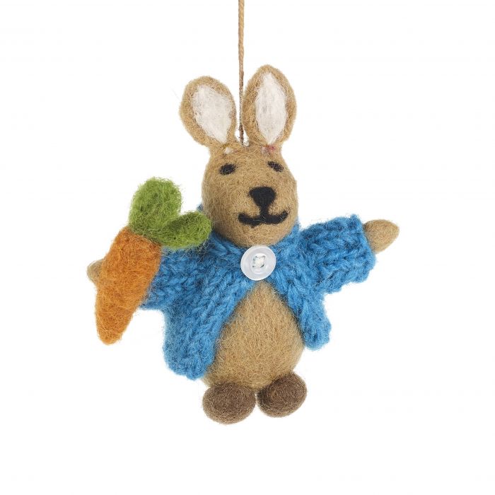Felt so good - Handgefertigter Filz Rabbit in Cardigan