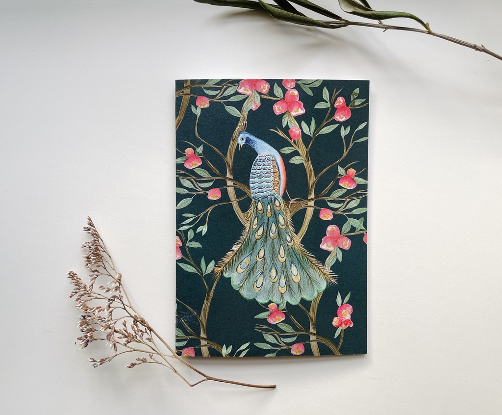 Elena Klein - Klappkarte mit Umschlag - Pfauengarten