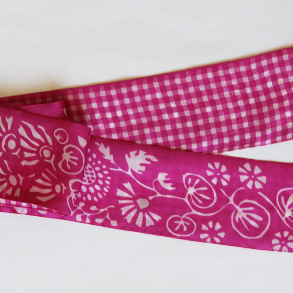 Les Belles Vagabondes - Seidenschal Bandeau Lollipop Fuchsia 